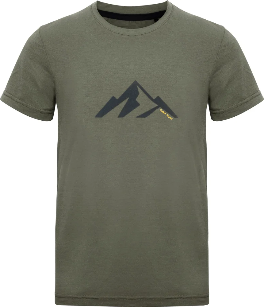 Urberg Junior's Printed Tree Tee Dusty Olive v:8852640