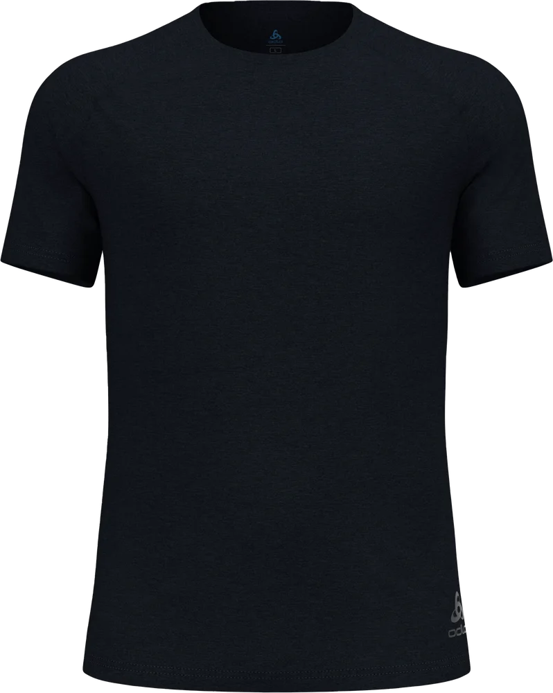 Odlo Men's T-Shirt Crew Neck S/S Essential 365 Black Melange v:7707827