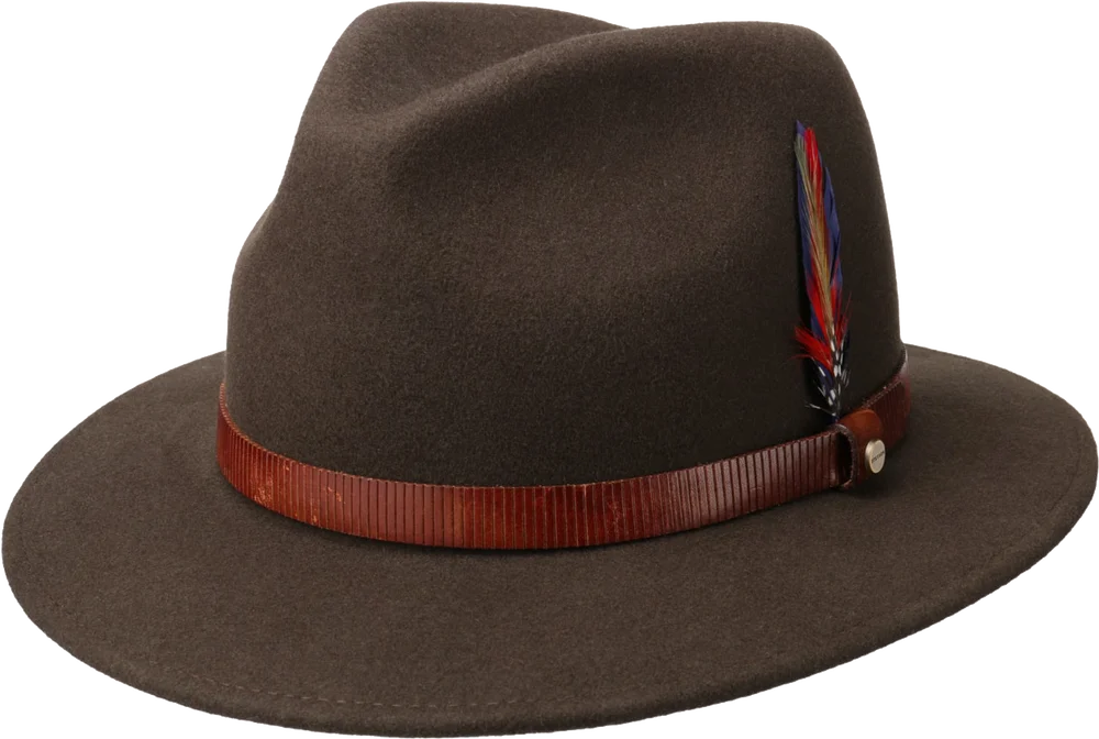 Stetson Manton Traveller Wool Felt Hat Brown v:4902116
