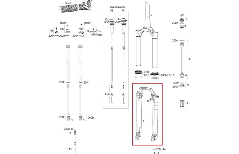 Underben ROCKSHOX Lower leg 29 15x110 boost diffusion v:2877759