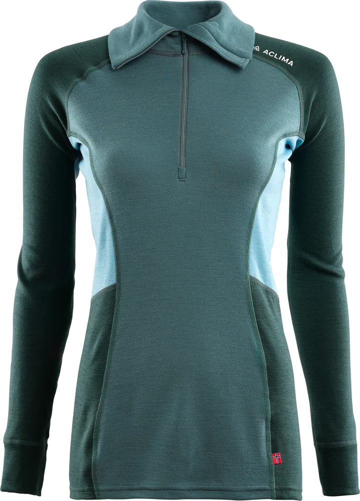 Aclima Women’s WarmWool Polo North Atlantic/Green Gables/Reef Waters v:9265477 Aclima Women’s WarmWool Polo North Atlantic/Green Gables/Reef Waters v:9265477