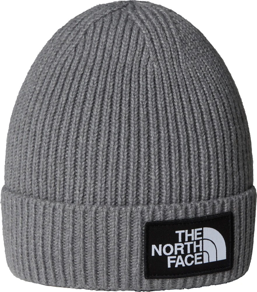 The North Face Kids' TNF Logo Box Cuffed Beanie TNF Medium Grey Heather v:4776852
