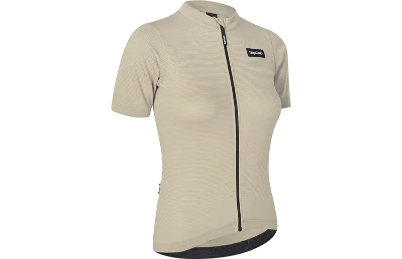 Sykkeltrøye GripGrab W's EXPLR Merinotech Short Sleeve Jersey Beige v:1079267