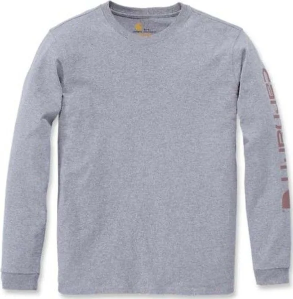 Carhartt W's Workwear Logo L/S T-Shirt Heather Grey v:9959014