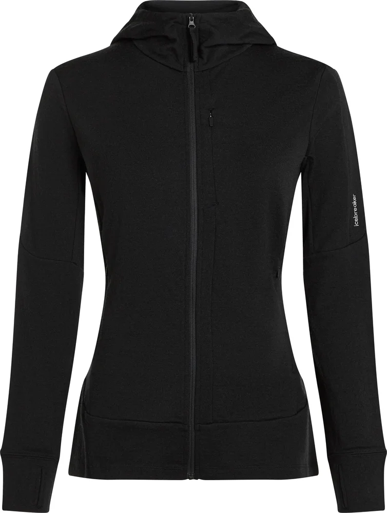Icebreaker Women’s Merino 260 Quantum Long Sleeve Zip Hoodie Black v:6439146 Icebreaker Women’s Merino 260 Quantum Long Sleeve Zip Hoodie Black v:6439146