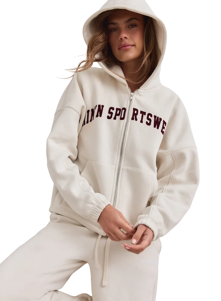 Aim’n Women´s Varsity Sweat Zip Hood Cream v:4209717 Aim’n Women´s Varsity Sweat Zip Hood Cream v:4209717