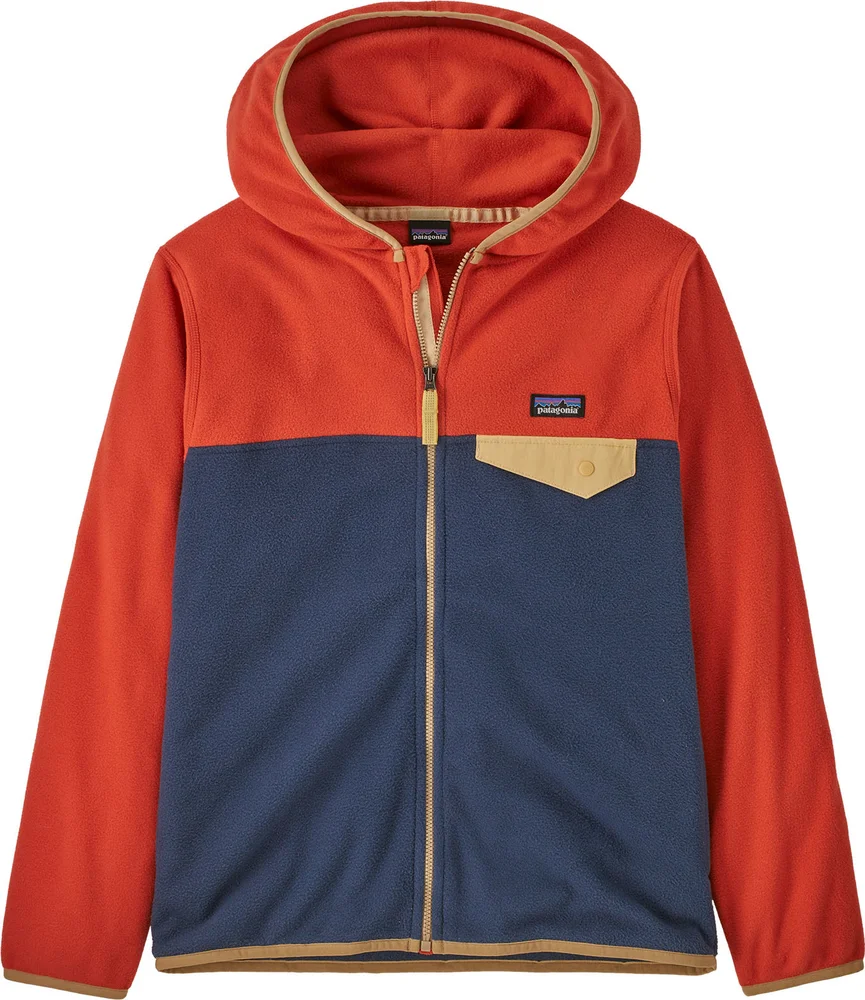 Patagonia Kids' Micro D Snap-T Jacket New Navy W/Madder Red v:4493392