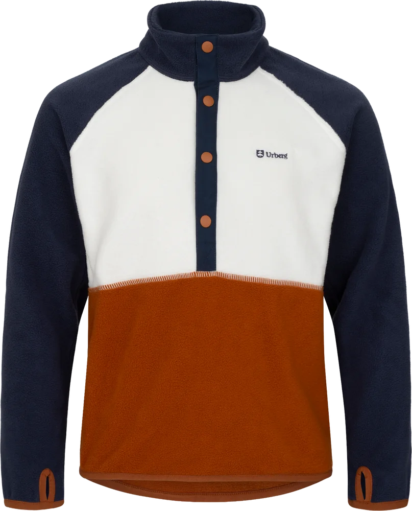 Urberg Junior's Colour Block Fleece Sweater Mood Indigo v:8352661