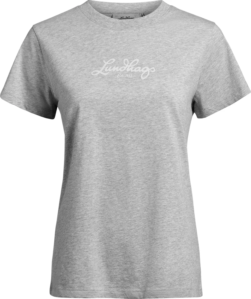 Lundhags Women's Järpen Logo T-shirt Light Grey Melange v:6814210