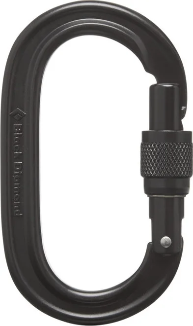 Black Diamond Oval Keylock Screwgate Carabiner Black v:9501852