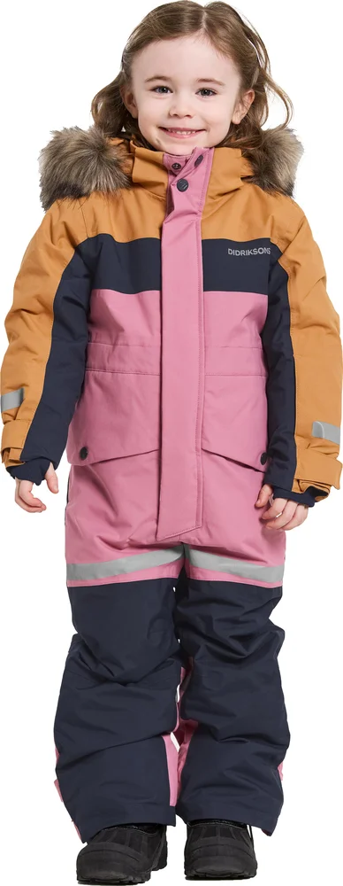 Didriksons Kids’ Bjärven Coverall Heather Pink v:6300324 Didriksons Kids’ Bjärven Coverall Heather Pink v:6300324