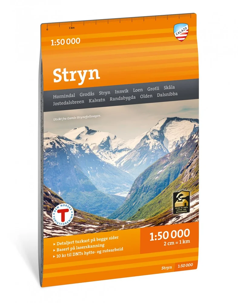Calazo förlag Stryn 1:50 000 Hiking map v:3386445