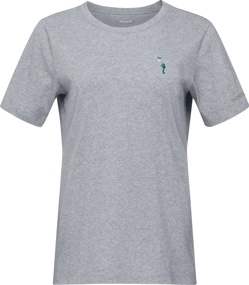Norrøna Women's /29 Cotton Activity Embroidery T-Shirt Grey Melange v:7336287