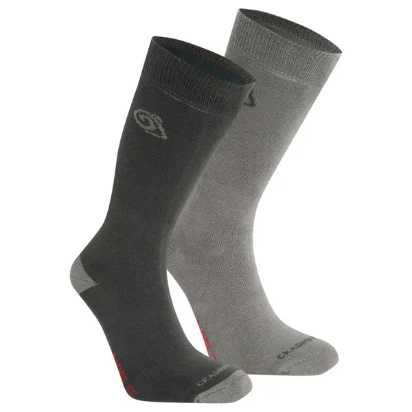 Nosilife Travel Twin Pack Socks Black Pepper / Mid Grey v:6335000