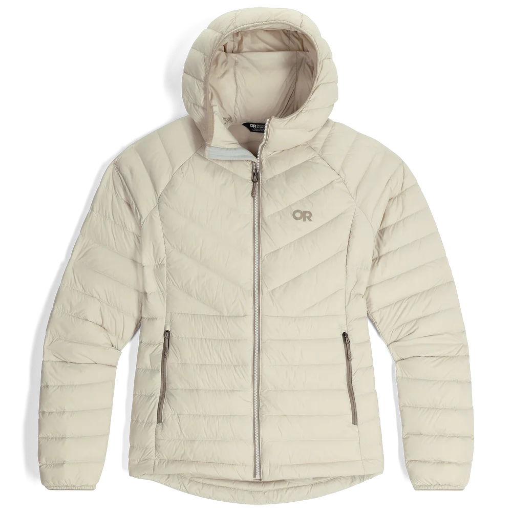 Outdoor Research Women's Transcendent Down Hoodie Oyster v:1646036