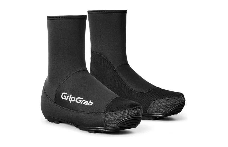 Skoovertrekk GripGrab PACR Waterproof Winter Gravel Shoe Covers Black v:9093911