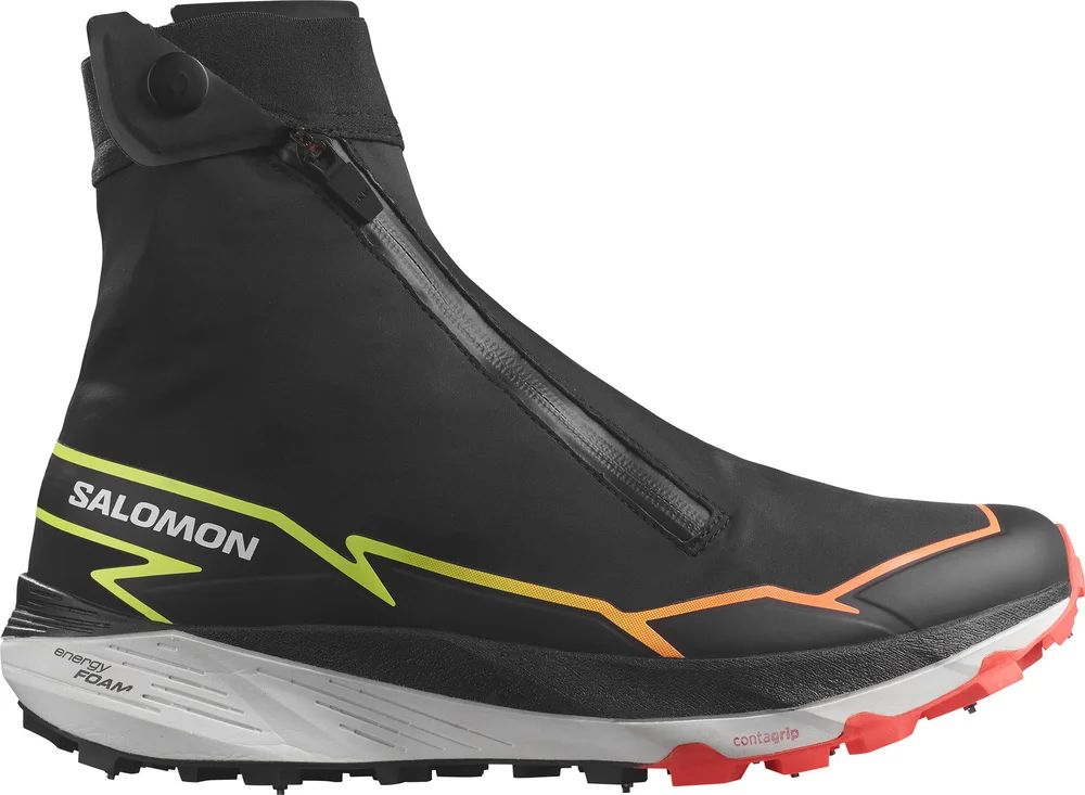Salomon Unisex Winter Cross Spike Black/Fiery Coral/Safety Yellow v:2123042