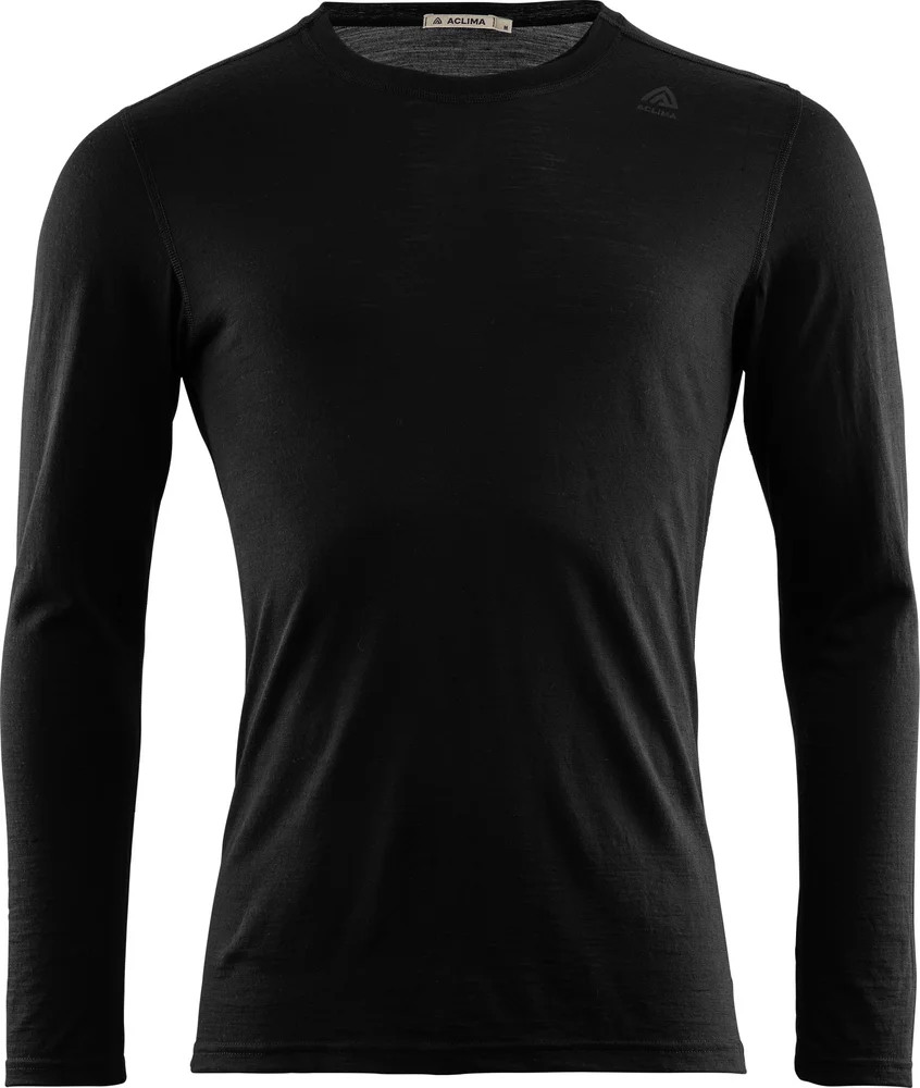 Aclima Men's LightWool Undershirt Long Sleeve Jet Black v:3658823