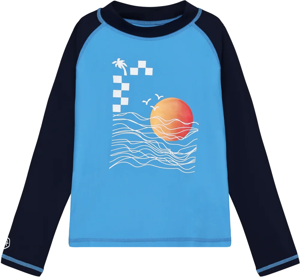 Color Kids Kids' T-Shirt L/S With Chest Print Azure Blue v:2113232