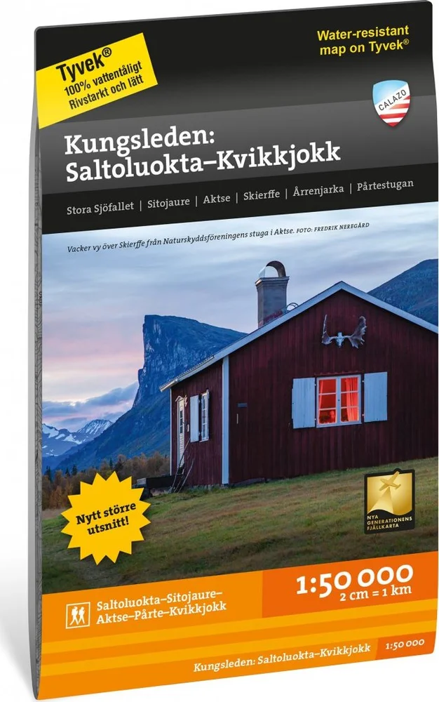 Calazo förlag Kungsleden: Saltoluokta - Kvikkjokk 1:50.000 (70x100) Multi v:9874490