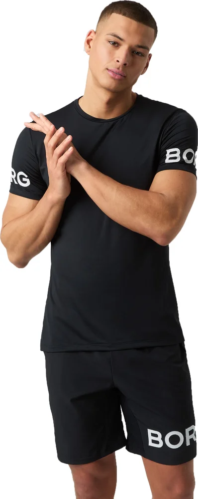 Björn Borg Men’s Borg T-Shirt Black Beauty/Red v:8707587 Björn Borg Men’s Borg T-Shirt Black Beauty/Red v:8707587