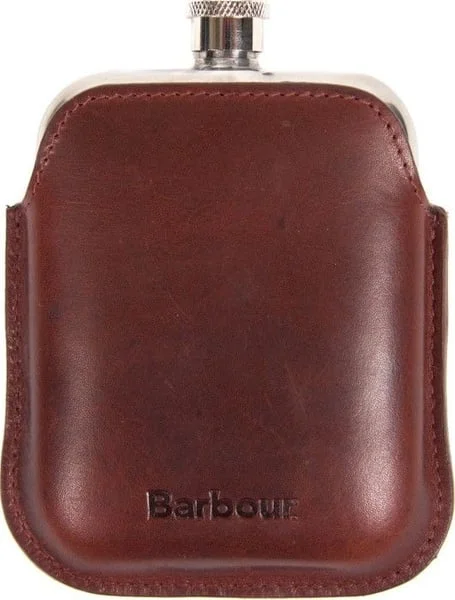 Wax Leather Hipflask Dark Brown v:5598799