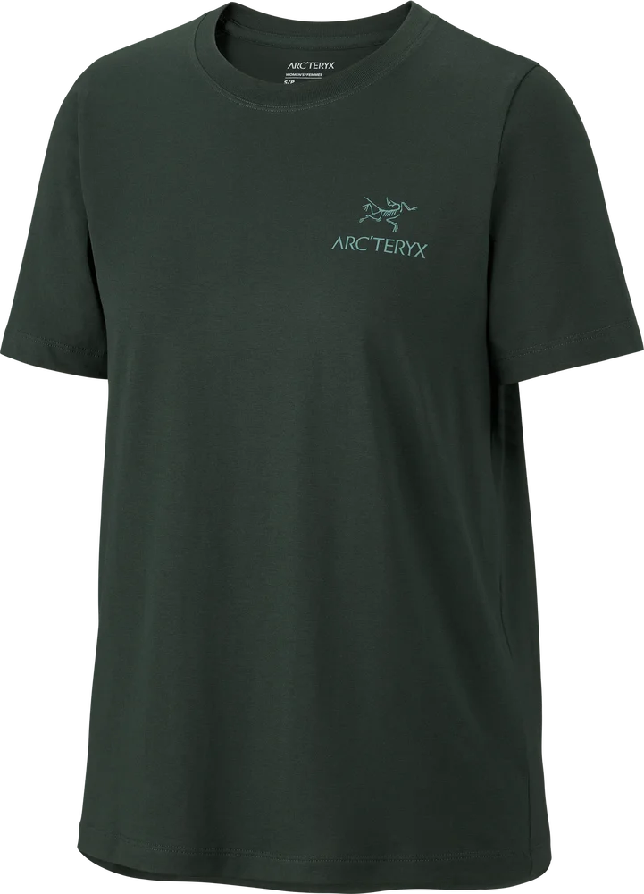 Arc’teryx Women’s Kragg SL Cotton Emblem Crew Short Sleeve Shirt Dark Jade v:9708222 Arc’teryx Women’s Kragg SL Cotton Emblem Crew Short Sleeve Shirt Dark Jade v:9708222