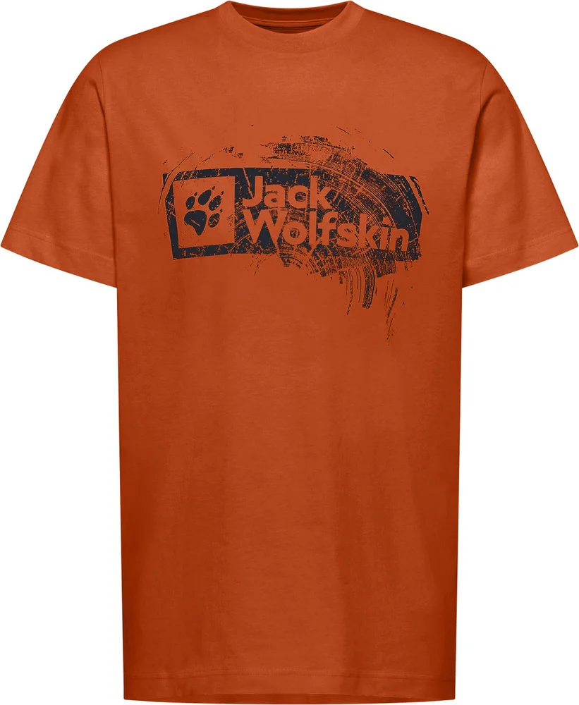 Jack Wolfskin Men’s Brand Tee Burnt Orange v:2457232 Jack Wolfskin Men’s Brand Tee Burnt Orange v:2457232