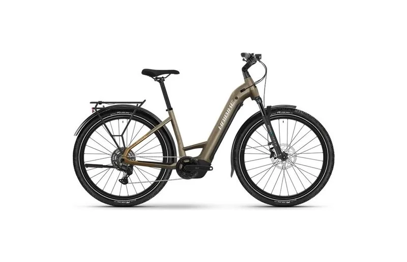 Elsykkel hybrid Haibike Trekking 6.5 Low Toffee/Sand/Silver Glossy v:1384279